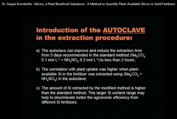 Plant Available Silicon, Soluble Silicon In Fertilizer Sources, Aafpco Approved Method