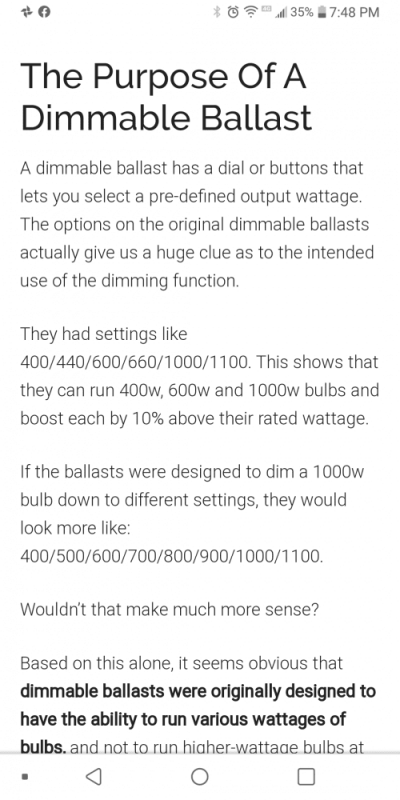 dimmable ballasts and bulb combinations
