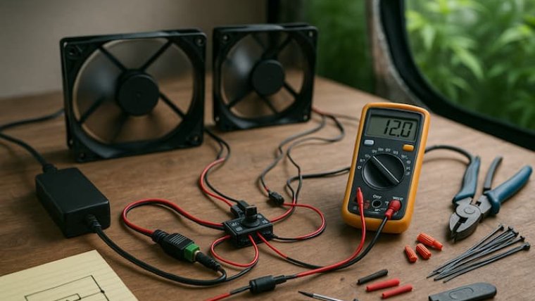 How do I power 12v computer fans?
