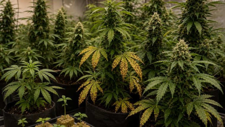 Cannabis Plant Problem Diagnosis by Symptom and Growth Stage