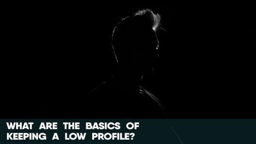 What are the basics of keeping a low profile?