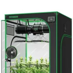 GIY-SGS-44 Pro 4-Plant Smart Grow Tent Kit with 4x AeroLight 100W, 6-inch AeroZesh T6 Combo