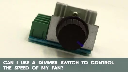 Can I use a dimmer switch to control the speed of my fan?