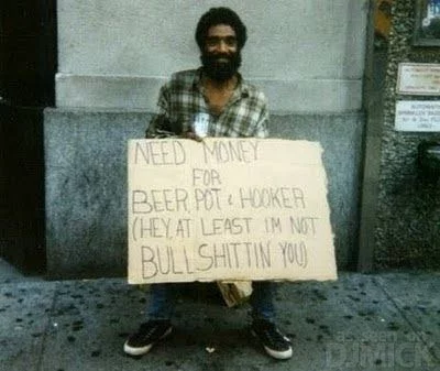 Beggars with signs 7