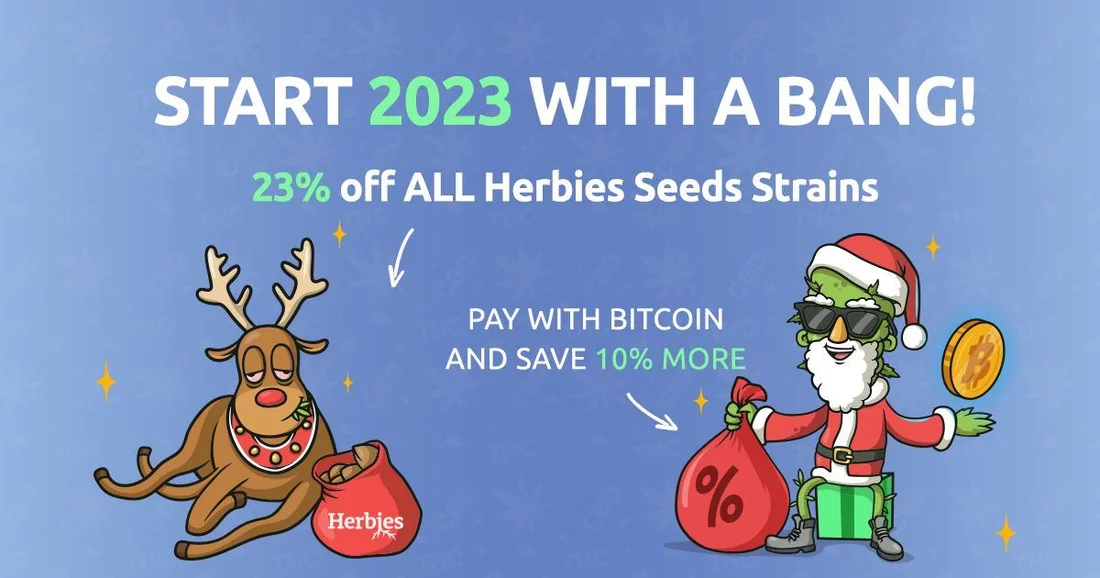 New year sale flat 23 off herbies seeds strains to go green in 2023
